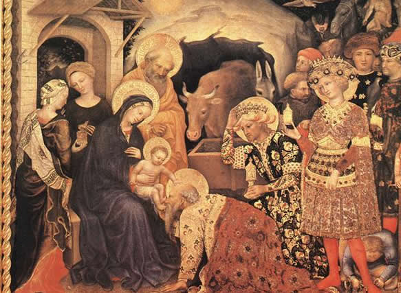 Gentile da Fabriano, Adoration of the Magi cropped