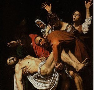 The Entombment of Christ by Caravaggio.