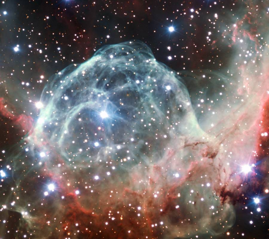 Thor’s Helmet Nebula imaged on the occasion of ESO’s 50th An